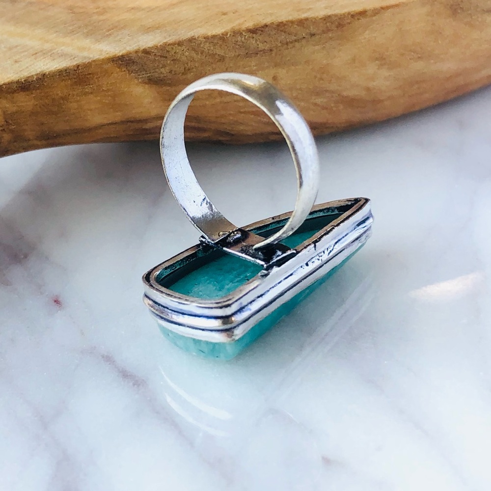Amazonite Silver Ring - Picture 6 of 11